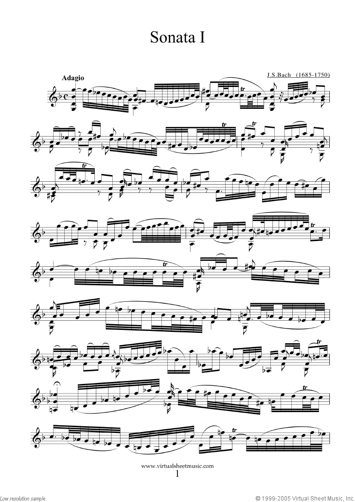 sheet music for violin by