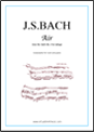 J.S.Bach: Air from Suite No.3 (on the G string) sheet music to download for flute, horn and piano