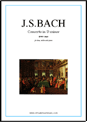 J.S.Bach: Concerto in D minor BWV 1060 sheet music to download for oboe, violin & piano