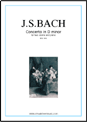 J.S.Bach: Concerto in D minor BWV 1043 (Double Concerto) - original key sheet music to download for viola, cello & piano - Sheet Music