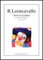 R.Leoncavallo: Vesti la Giubba from the opera I Pagliacci sheet music to download for tenor & piano