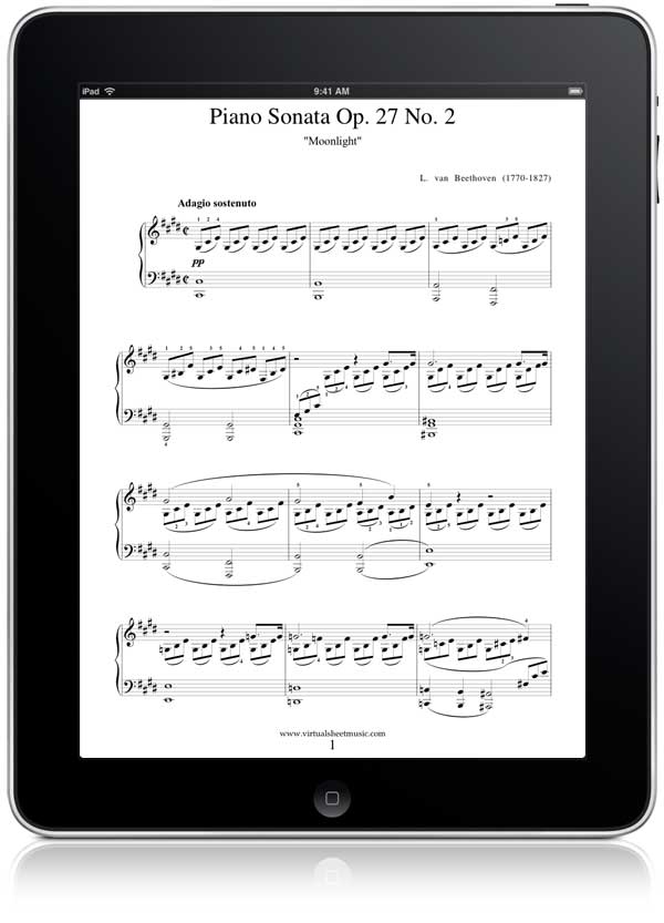 moonlight sonata sheet music free. Moonlight Sonata score