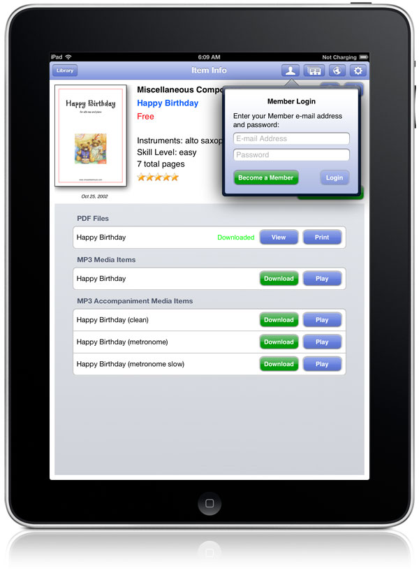 New iPad/iPhone sheet music viewer by Virtual Sheet Music