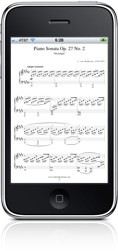 moonlight sonata sheet music free. Moonlight Sonata score