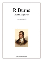 Robert Burns: Auld Lang Syne sheet music  for saxophone quartet