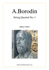 Alexander Borodin: Quartet No.1 in A major (parts) sheet music  for string quartet