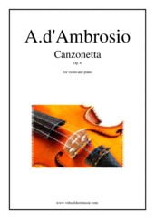 Alfredo d\'Ambrosio: Canzonetta Op. 6 sheet music to download ins