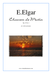 Edward Elgar: Chanson de Matin Op. 15 No. 2 sheet music  for violin and piano