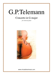 Georg Philipp Telemann: Concerto in G major sheet music  for viola & piano