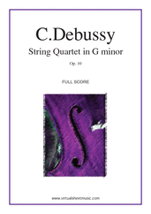 Claude Debussy: String Quartet in G minor Op.10 (complete) sheet music  for string quartet
