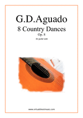 Garcia Dionisio Aguado: Country Dances, 8 - Op.8 sheet music  for guitar solo