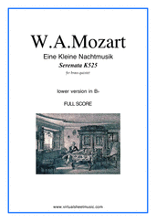 Wolfgang Amadeus Mozart: Eine Kleine Nachtmusik (in Bb) (f.score) sheet music  for brass quintet