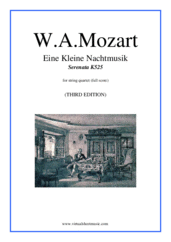 Wolfgang Amadeus Mozart: Eine Kleine Nachtmusik (f.score) sheet music  for string quartet
