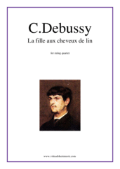 Claude Debussy: La fille aux cheveux de lin sheet music  for string quartet