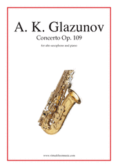 Alexander Konstantinovich Glazunov: Concerto Op. 109 sheet music