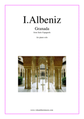 Isaac Albeniz: Granada sheet music  for piano solo