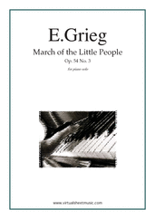 Edward Grieg: March of the Little People - "March of the Dwarfs" sheet music  for piano solo