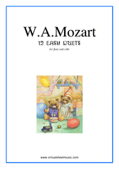 Wolfgang Amadeus Mozart: Easy Duets sheet music  for flute & cello