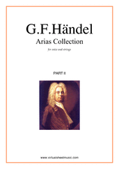 George Frideric Handel: Arias Collection, part II (parts) sheet 