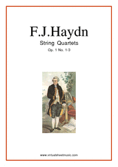 Franz Joseph Haydn: String Quartets Op.1 No.1-6 (parts) sheet music  for string quartet