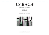Johann Sebastian Bach: Schubler Chorales (simplified) sheet music  for organ solo