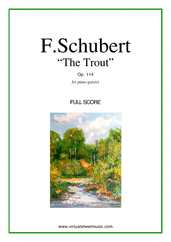 Franz Schubert: The Trout, Piano Quintet Op.114 (complete) sheet music  for piano quintet