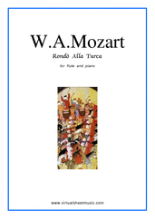 Wolfgang Amadeus Mozart: Rondo "Alla Turca" sheet music  for flute & piano