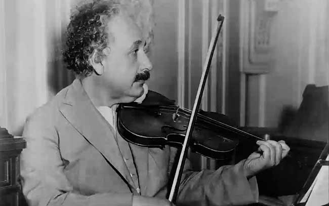 Albert Einstein playing the violin