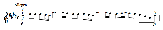 Violin Part Spring Concerto - first system