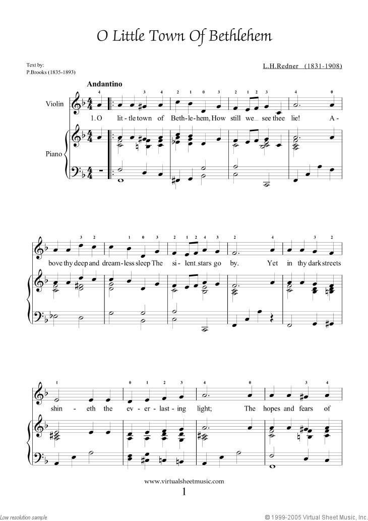Violin and Piano Christmas Sheet Music Carols, collection 3 PDF