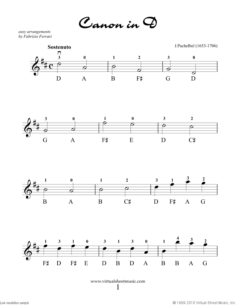 Valentine Sheet Music for violin solo "For Beginners"