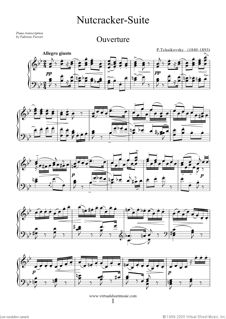 Nutcracker Piano Sheet Music to Download [PDF-interactive]