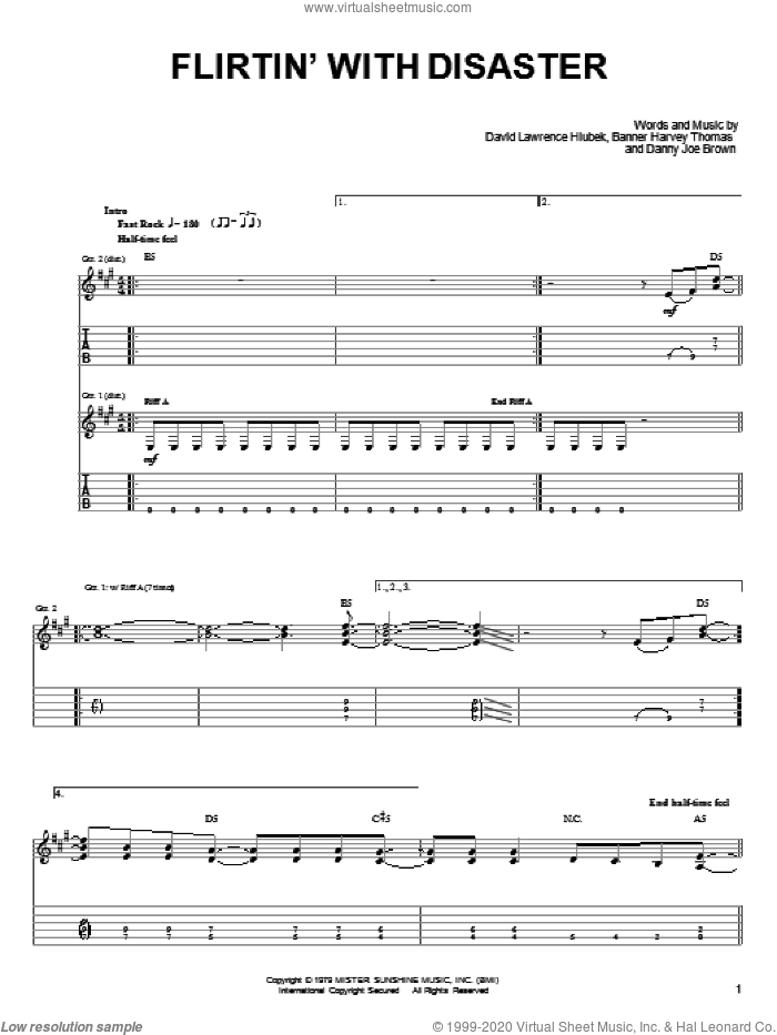 flirting with disaster molly hatchet guitar tabs free pdf downloads free
