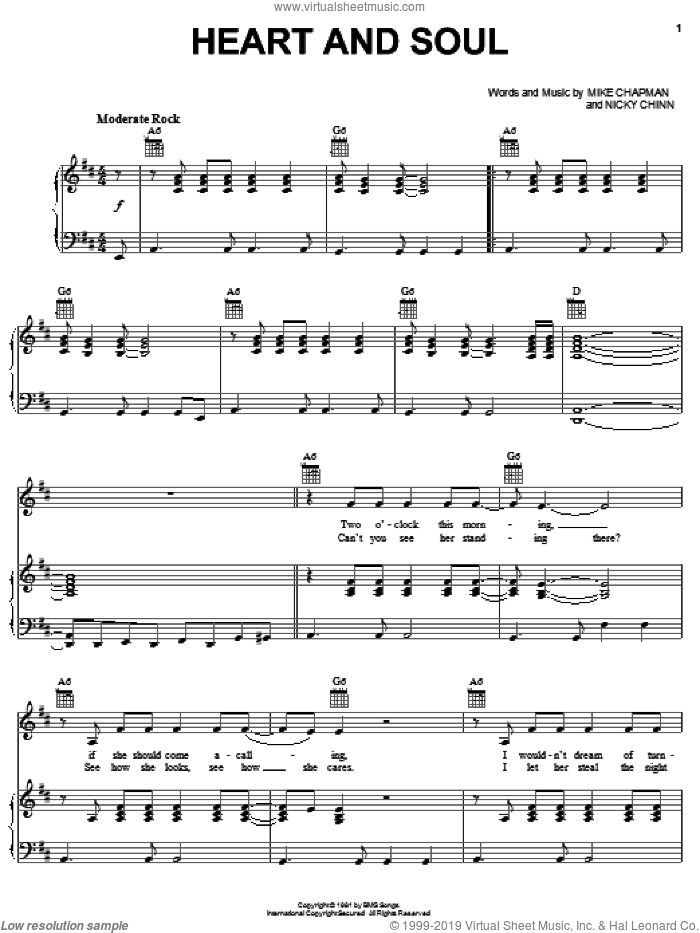 News - Heart And Soul sheet music for voice, piano or guitar