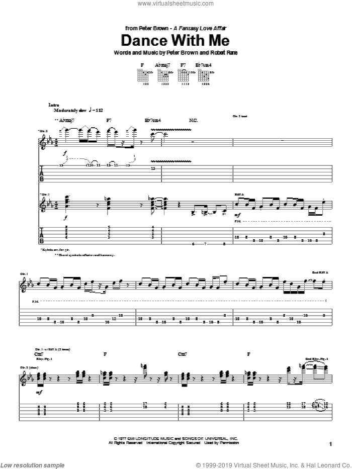Dance With Me Music Sheet