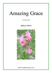 Miscellaneous: Amazing Grace (parts) sheet music to download for brass quintet