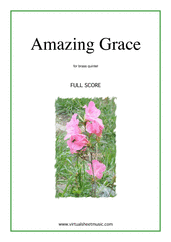 Miscellaneous: Amazing Grace (COMPLETE) sheet music to download for brass quintet