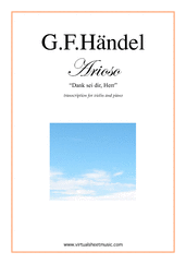 George Frideric Handel: Arioso - Dank sei dir, Herr sheet music to download instantly for violin & piano