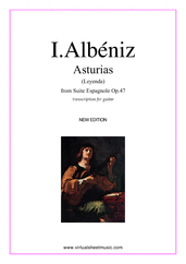 Isaac Albeniz: Asturias (Leyenda) sheet music to download for guitar solo