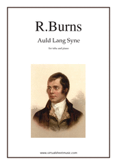 Robert Burns: Auld Lang Syne sheet music to download for tuba / piano