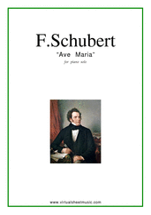 Franz Schubert: Ave Maria sheet music to download for piano solo
