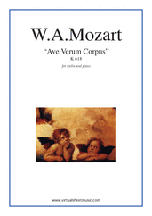 Wolfgang Amadeus Mozart: Ave Verum Corpus sheet music to download instantly for violin & piano