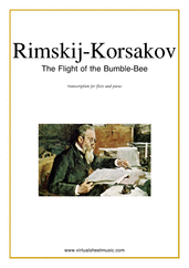 Nikolai Rimsky-Korsakov: The Flight of the Bumblebee sheet music to download for flute & piano