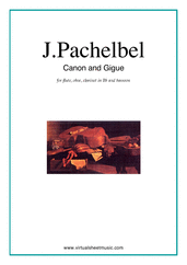 Johann Pachelbel: Canon in D & Gigue sheet music to download for wind quartet (2)