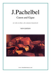 Johann Pachelbel: Canon in D & Gigue sheet music to download for vl, 2 fl, vc