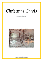 Christmas Sheet Music and Carols to download for two clarinets