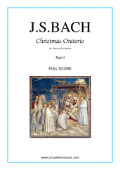 Johann Sebastian Bach: Christmas Oratorio, part I (f.score) sheet music to download for choir