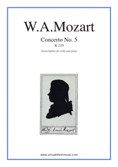 Wolfgang Amadeus Mozart Concerto No. 5 in A major K219