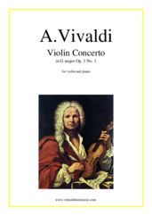 Antonio Vivaldi Concerto in G major Op.3 No.3