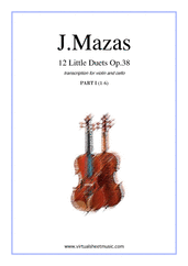 Jaques Fereol Mazas Little Duets Op.38, 12 - part I